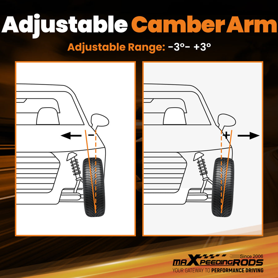 Adjustable Rear Camber ControlToe Angle Arm for 12-20 compatible for Tesla Model S / 16-22 X