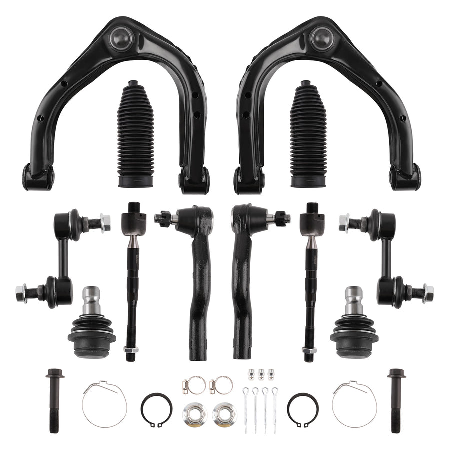 Control Arm w/ Ball Joint Tie Rod End Tie Rod Boots compatible for Nissan Armada 2004-2019