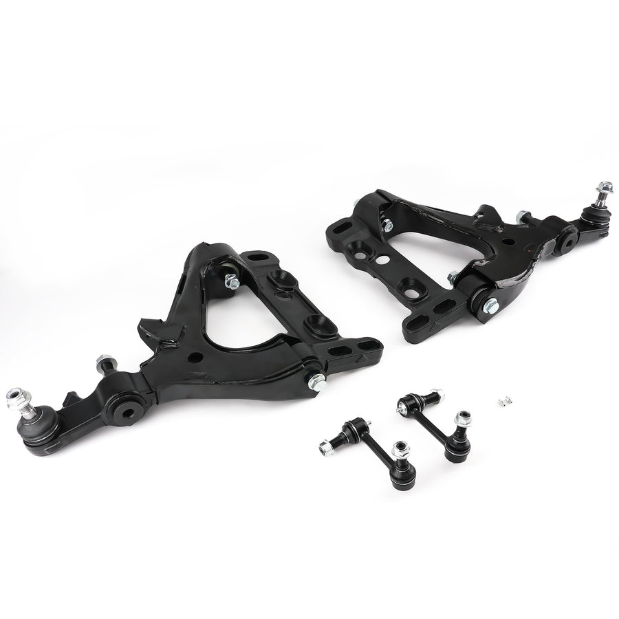 4x Front Lower Control Arms Sway Bars for 2004-2007 compatible for GMC Envoy compatible for Chevy Trailblazer