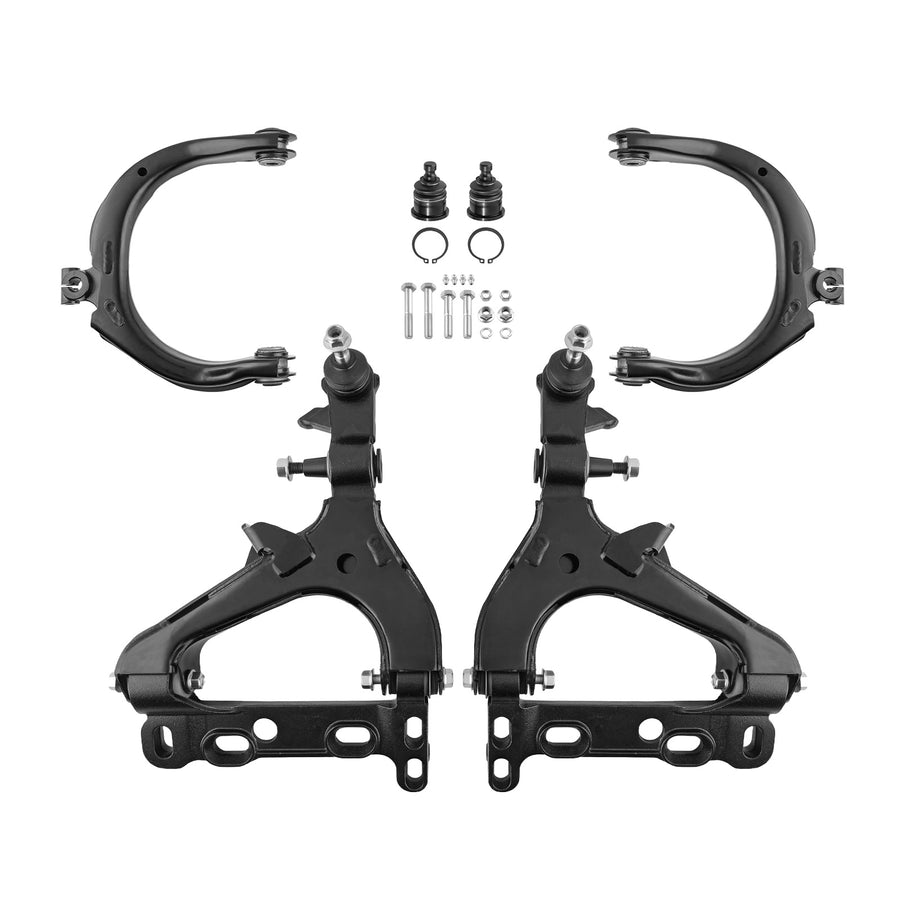 Front Upper Lower Control Arms Ball Joints compatible for Chevrolet Trailblazer 2004 - 2007
