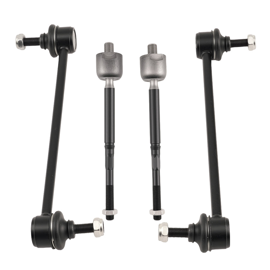 Front Lower Control Arms + Tie Rods + Sway Bar Links compatible for Nissan Versa Note Micra