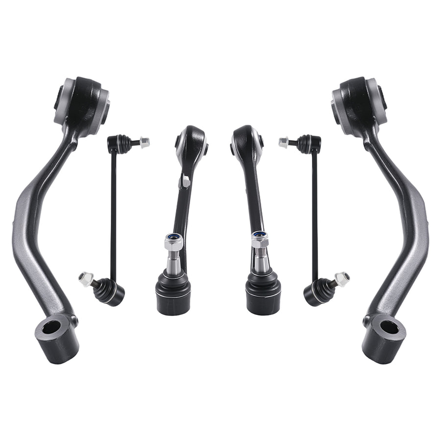 Front Lower Forward Rearward Control Arms Sway Bar Links for 2004 - 2010 compatible for BMW X3
