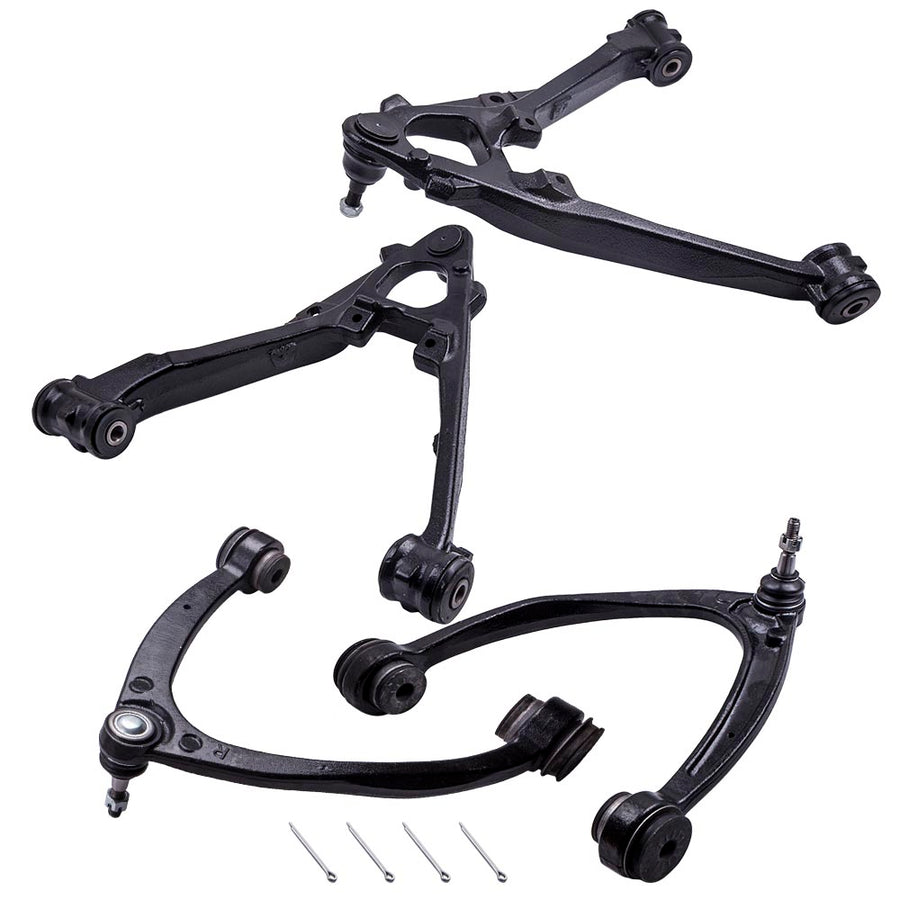 Front Upper Lower Control Arms for 2007-13 compatible for Chevy Silverado GMC Sierra 1500 compatible for Yukon
