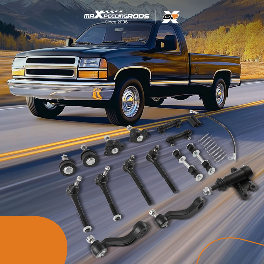 15x Front Upper Lower Ball Joints Idler Pitman Arm for 1993-2000 compatible for Chevy GMC C2500