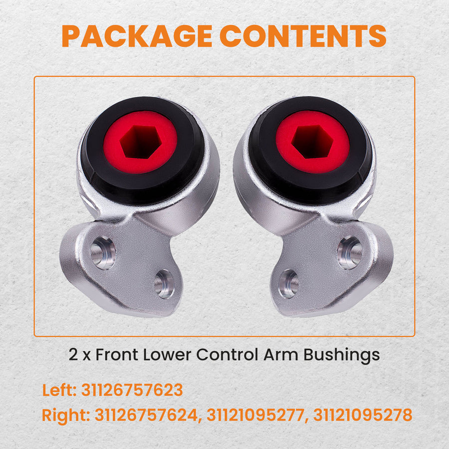 Heavy Duty Pair Front Control Arm Bushings compatible for BMW E46 E85 325i 330i Z4