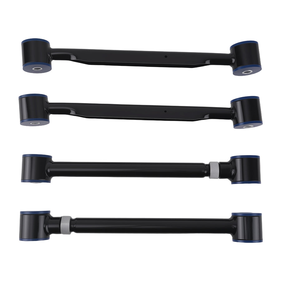 4 Pcs Rear Trailing Control Arms Upper + Lower Kit compatible for Buick Rainier 2004-2007