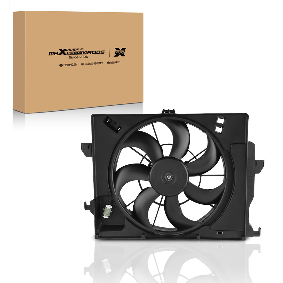 Engine Radiator Cooling Fan compatible for Hyundai Veloster/Accent compatible for Kia Rio 2012-2017