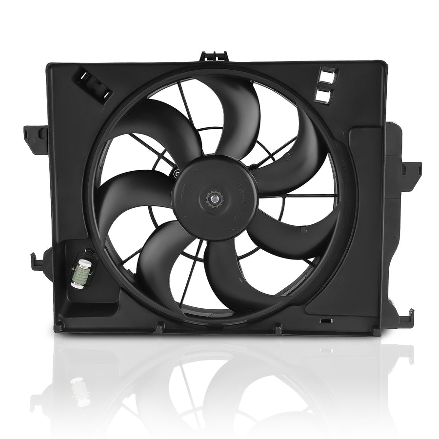 Engine Radiator Cooling Fan compatible for Hyundai Veloster/Accent compatible for Kia Rio 2012-2017