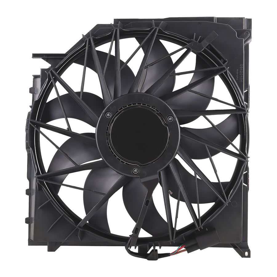 Radiator Cooling Fan Assembly 3 Pins compatible for BMW E83 X3 3.0si xDrive30i 17113442089