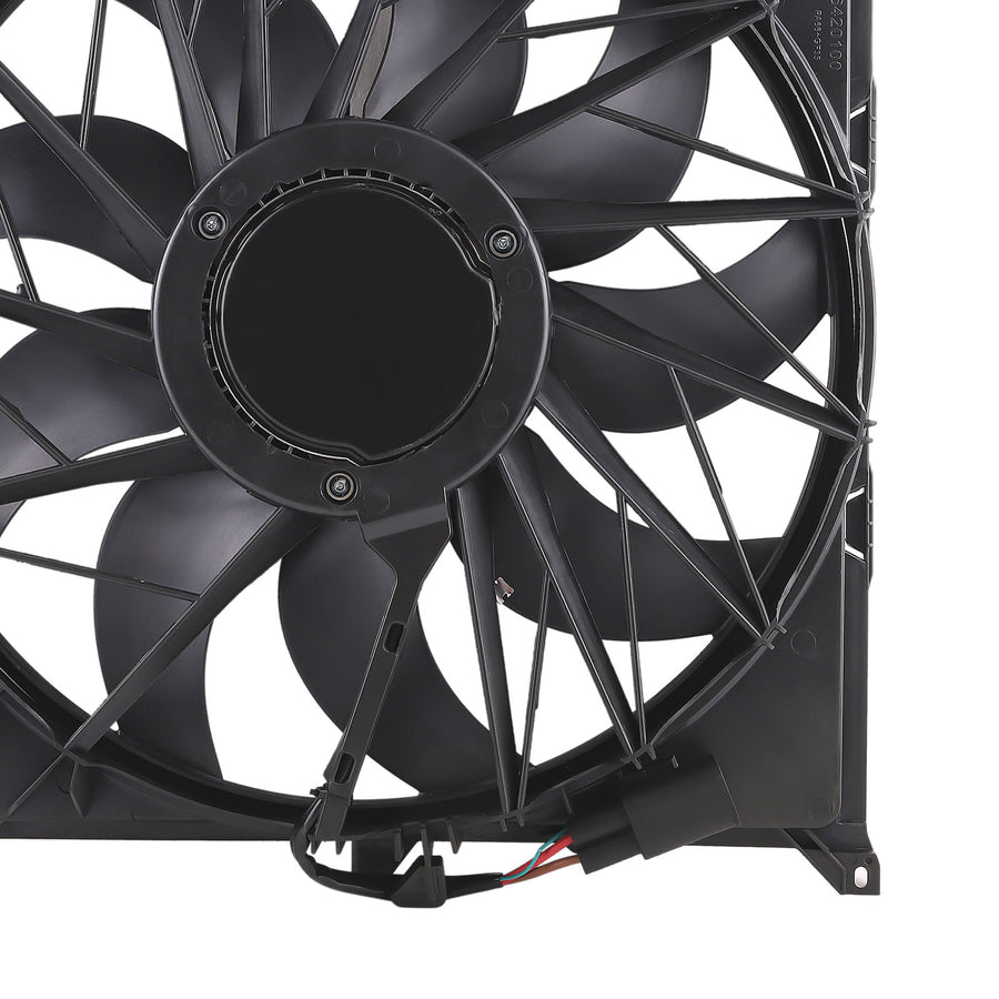 Radiator Cooling Fan Assembly 3 Pins compatible for BMW E83 X3 3.0si xDrive30i 17113442089