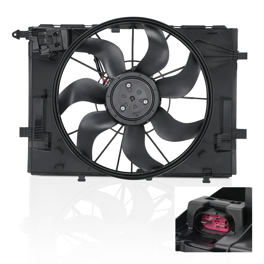600W Cooling Fan Compatible for Benz C180/C200/C250/C300 2014-2017 0999061800 0999061100