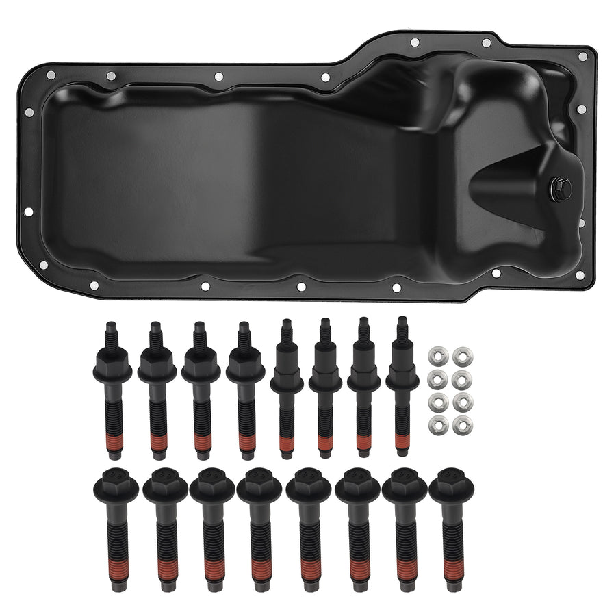 Exhaust Manifold Bolt Kit w/ Oil Pan compatible for Dodge Dakota Durango compatible for Ram 1500 4.7L V8