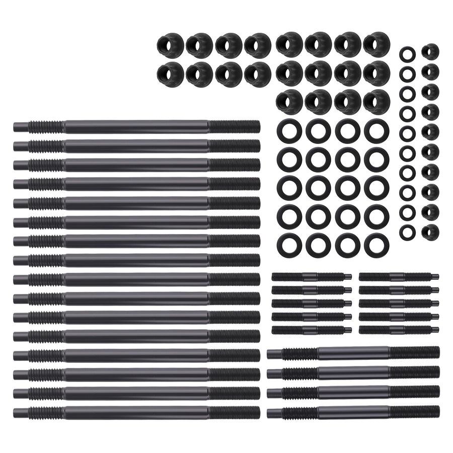 12-Point Cylinder Gasket Head Stud Kit Bolts Nut compatible for Chevy Camaro Silverado