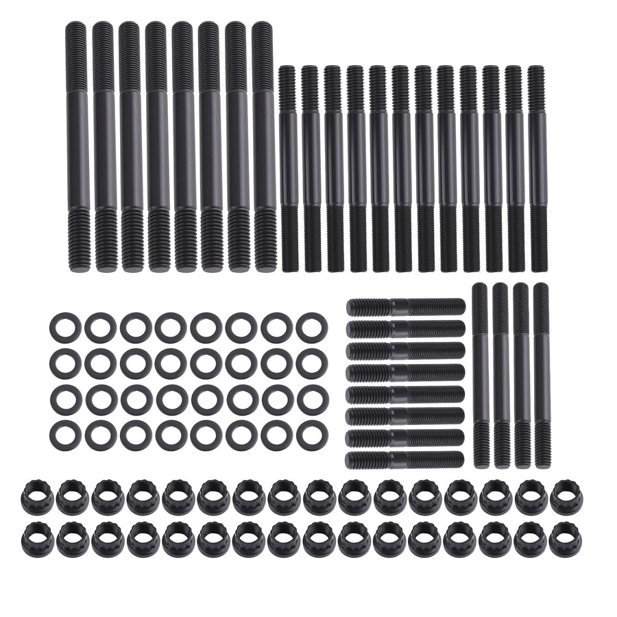 Cylinder Head Bolt Stud Hex Nut Kit compatible for Chevy Big Block PCE279.1005,135-4001