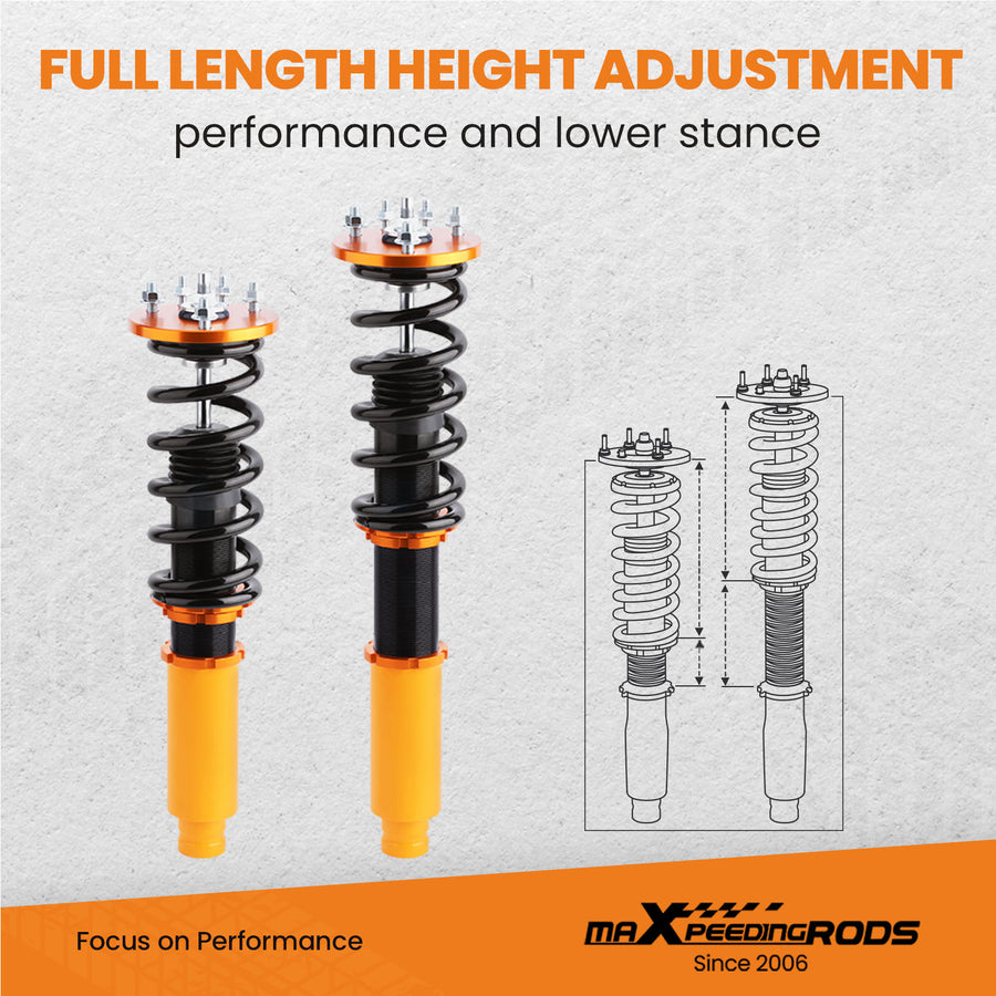 Adjustable Height Coilovers Kits compatible for Honda Accord 1998 - 2002 compatible for Acura TL CL 1999 - 2003 lowering kit