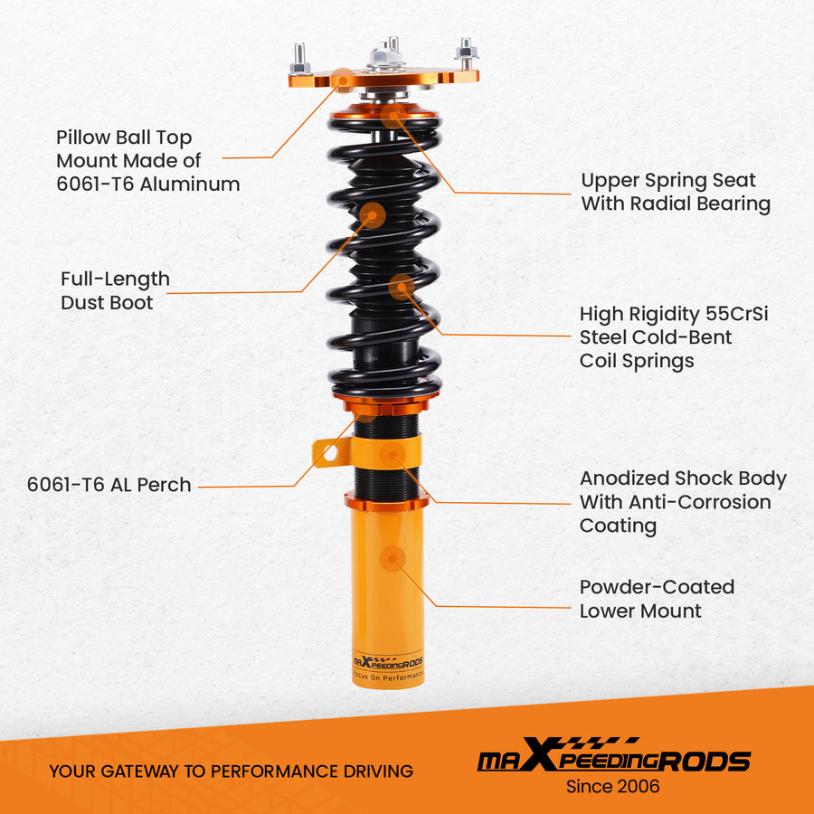 ShocksStruts Coilovers compatible for Buick Century compatible for Regal Allure Impala lowering kit