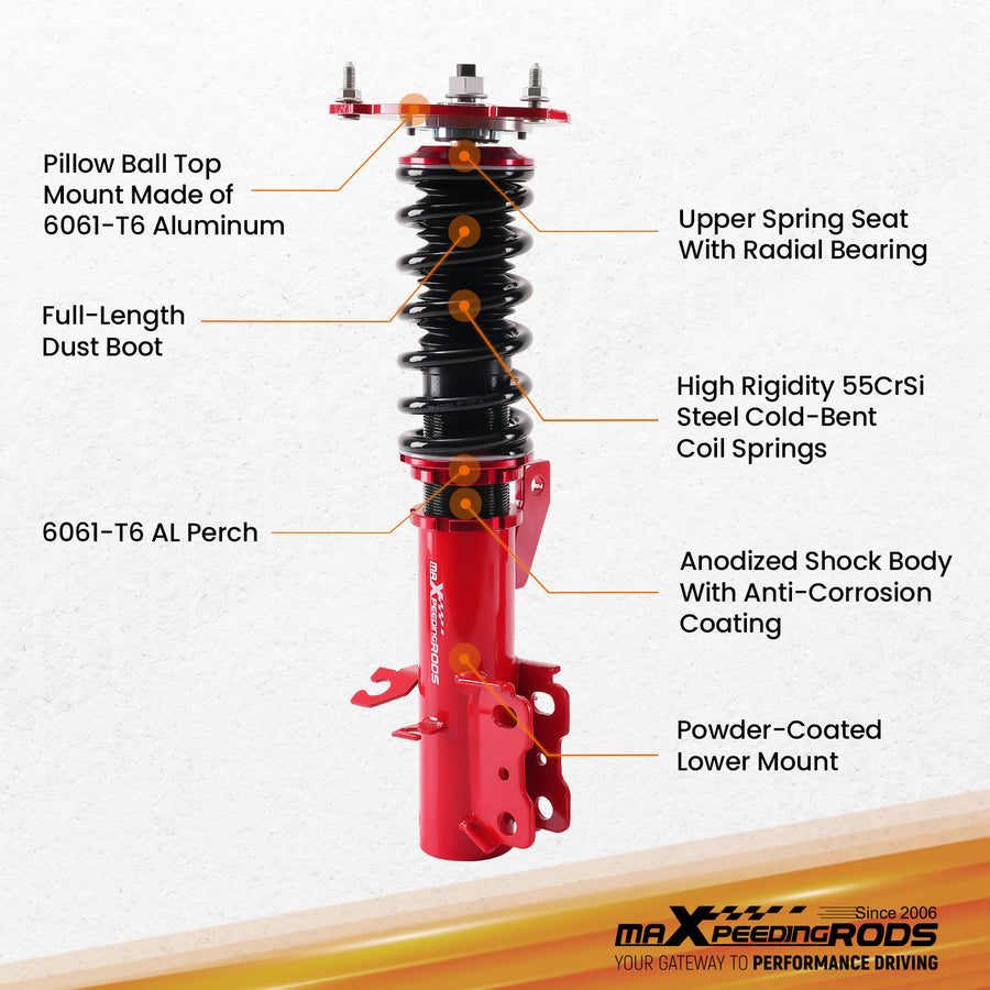 Coilovers Coil Springs Suspension Struts Shocks For 2009-2014 compatible for Nissan Cube Z12