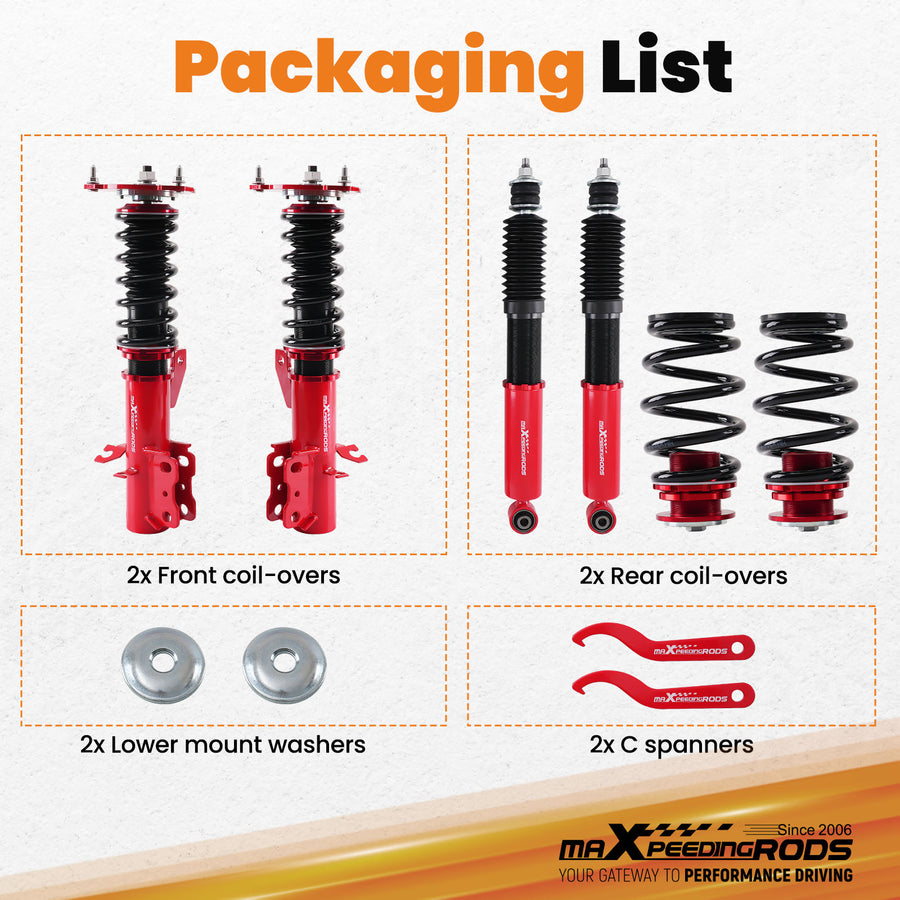Coilovers Coil Springs Suspension Struts Shocks For 2009-2014 compatible for Nissan Cube Z12