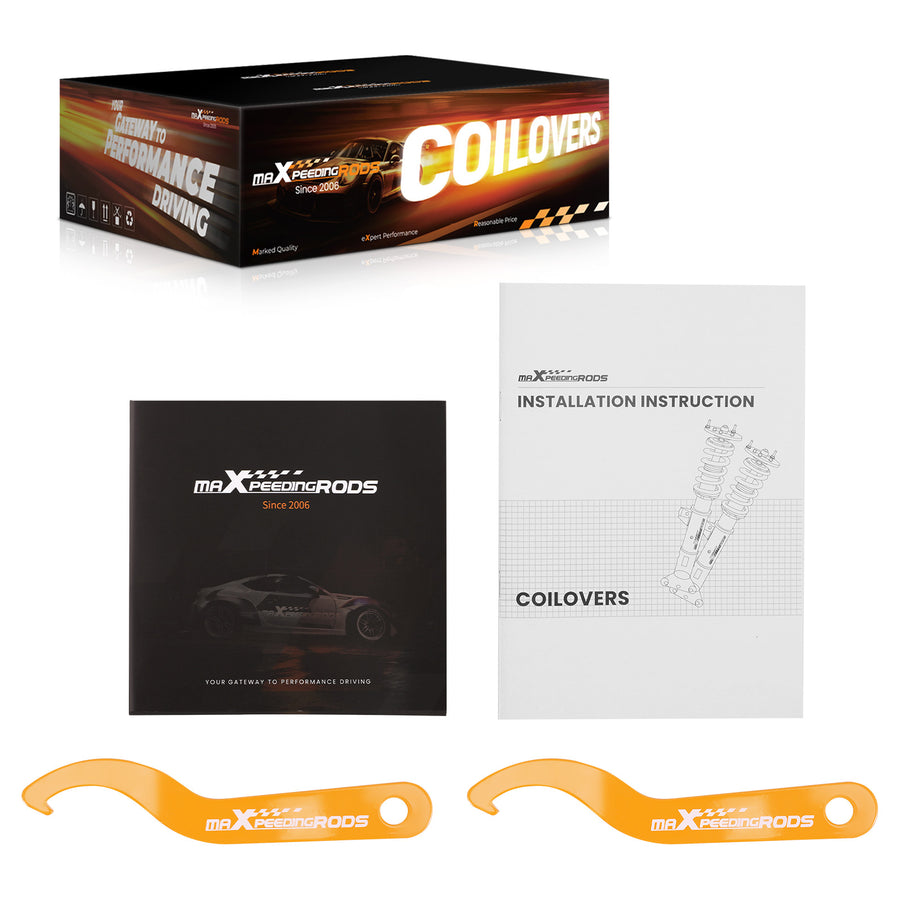 24 Step Damper Adjustable Coilovers Lowering Kit compatible for BMW E39 5-Series RWD 97-03