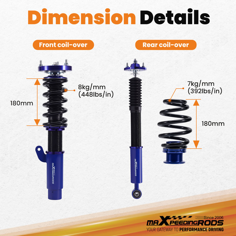 Coilovers Suspension Kit Compatible For BMW E46 320i 325i 328i Shock Struts