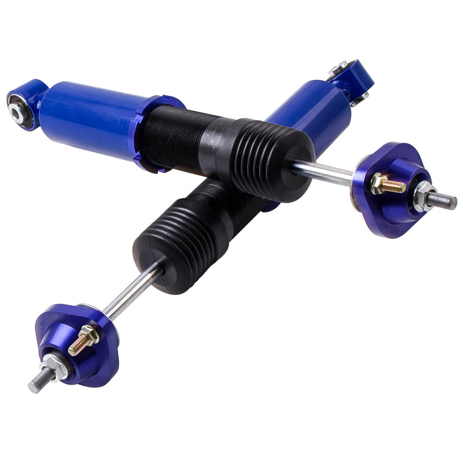 Blue Complete Coilovers compatible for BMW E46 3 Series Adj. Height + Pair Sway Bar Links lowering kit