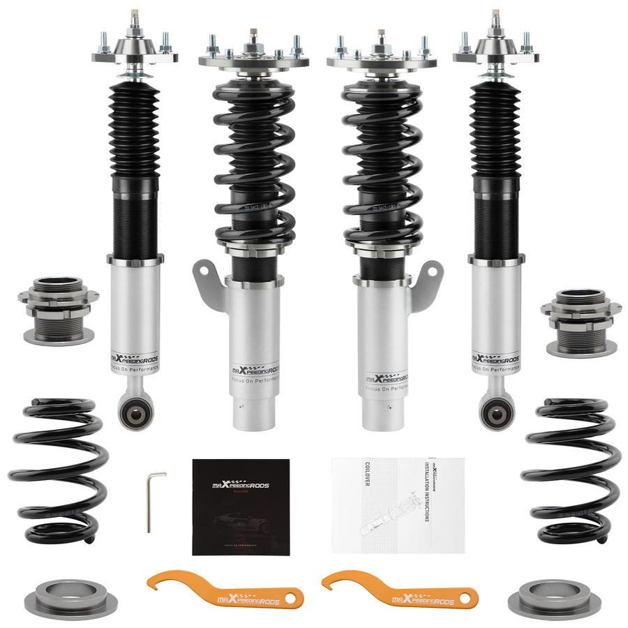 Compatible for BMW E46 3 Series sedan/Convertible/wagon/estate 24 damper Adjustable Coilovers Suspension Strut lowering kit