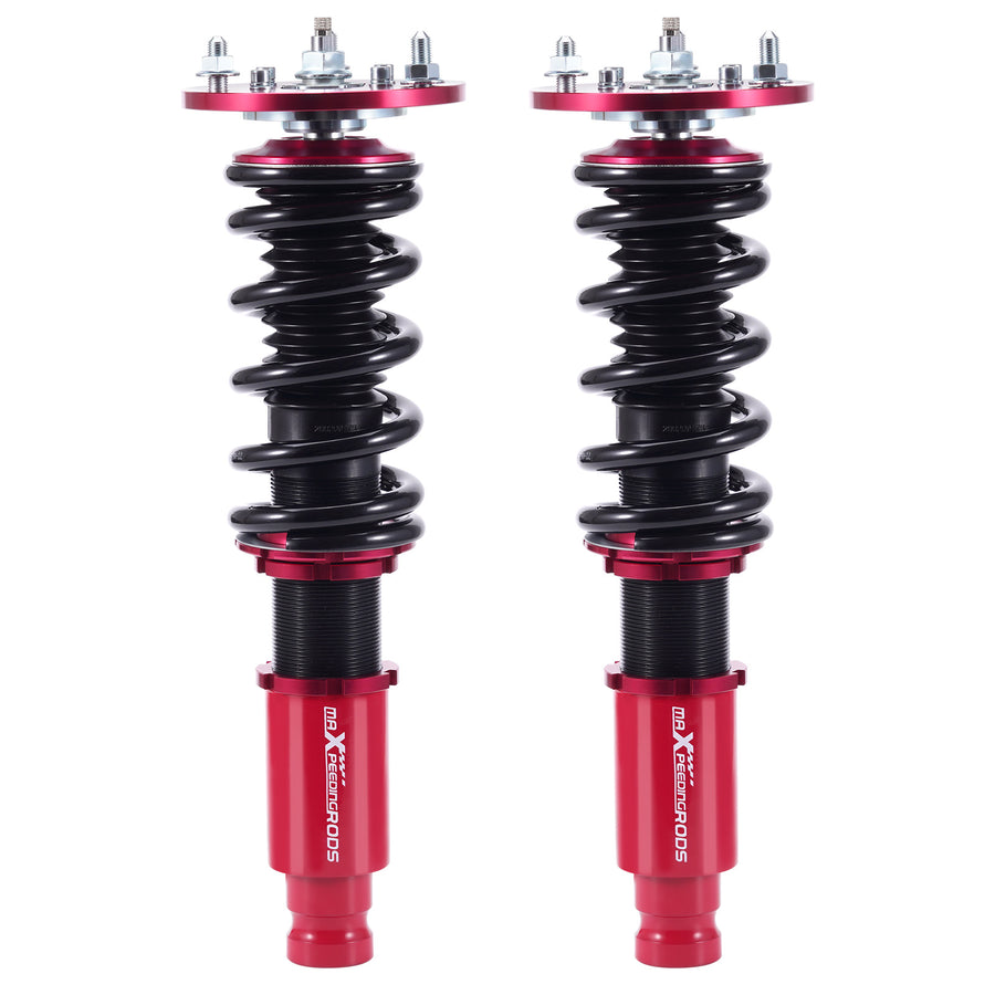 Coilovers Kits compatible for Mitsubishi Eclipse 95-99 2ND Gen Adj Damper 24 Levels Red lowering kit