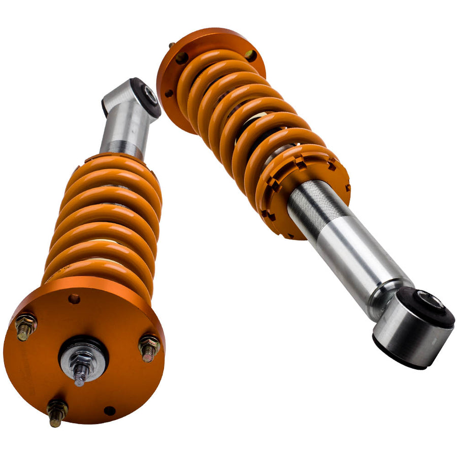 Compatible for FORD F-150 2WD 2004-2008 Preloaded Gold Shocks Front and Rear Shock Absorbers lowering kit