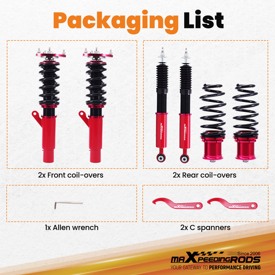 Adjustable Coilover Suspension Lowering Kit compatible for VW Golf / GTI MK7