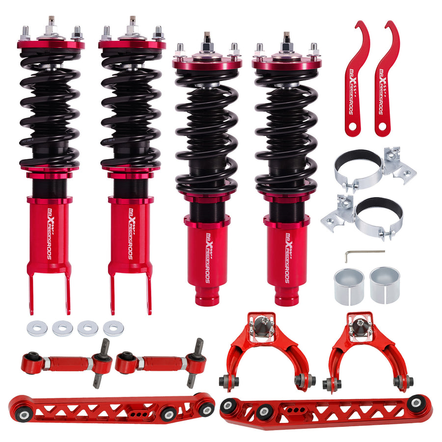 Coilovers + 6x Control ArmsCamber Kit compatible for Honda Civic EK EJ EM 1996-2000