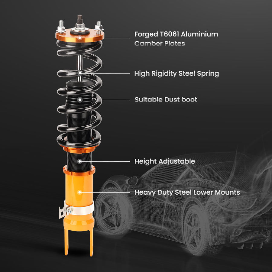Compatible for Honda S2000 S2K AP1 AP2 2000 - 2009 Adjustable Height Coilovers Shock Absorber Struts lowering kit