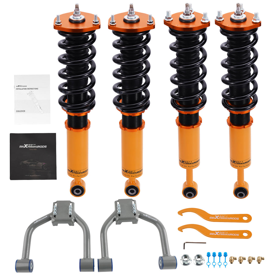 24 Way Damper Coilovers SuspensionControl Arms Kit compatible for Lexus IS300 2001-2005