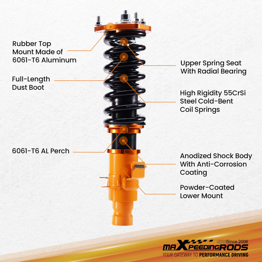 Adjustable Height Coilover Kits Compatible for Inifinit G35x 03-08 AWD for Inifinit M35x/M45x/G37x lowering kit