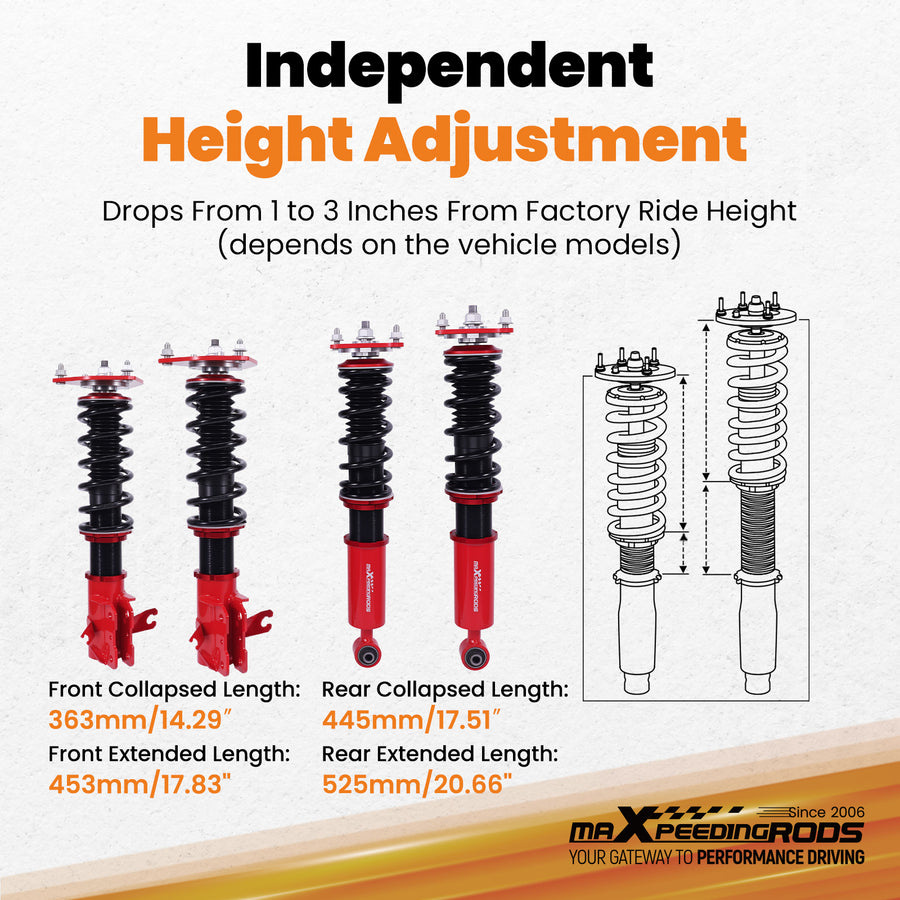 Coilovers Suspension Lowering Kit compatible for Mitsubishi Mirage 97-01