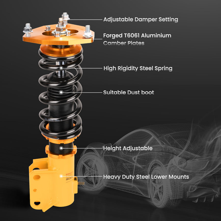 Coilovers Suspension Kits compatible for Mitsubishi Lancer LS Sedan 2002-06 2.0L Adj Damper lowering kit