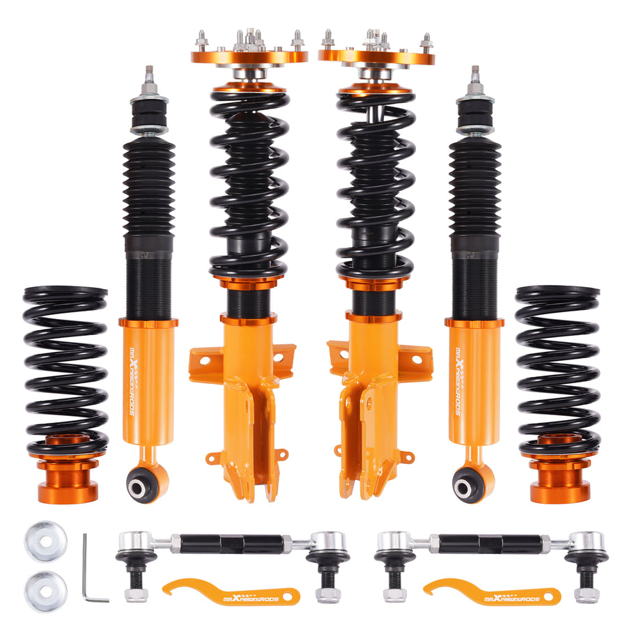 24 Way Adj. Coilovers Shocks Strut Kit compatible for Ford Mustang 2005-2014
