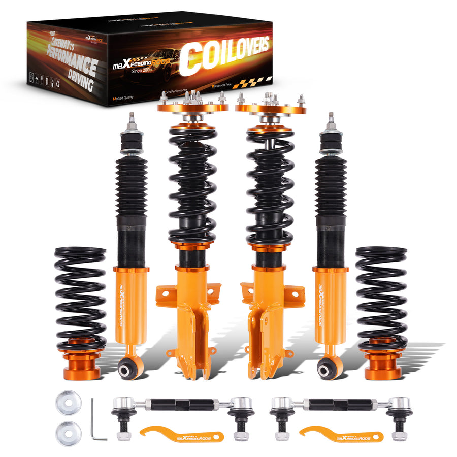 24 Way Adj. Coilovers Shocks Strut Kit compatible for Ford Mustang 2005-2014