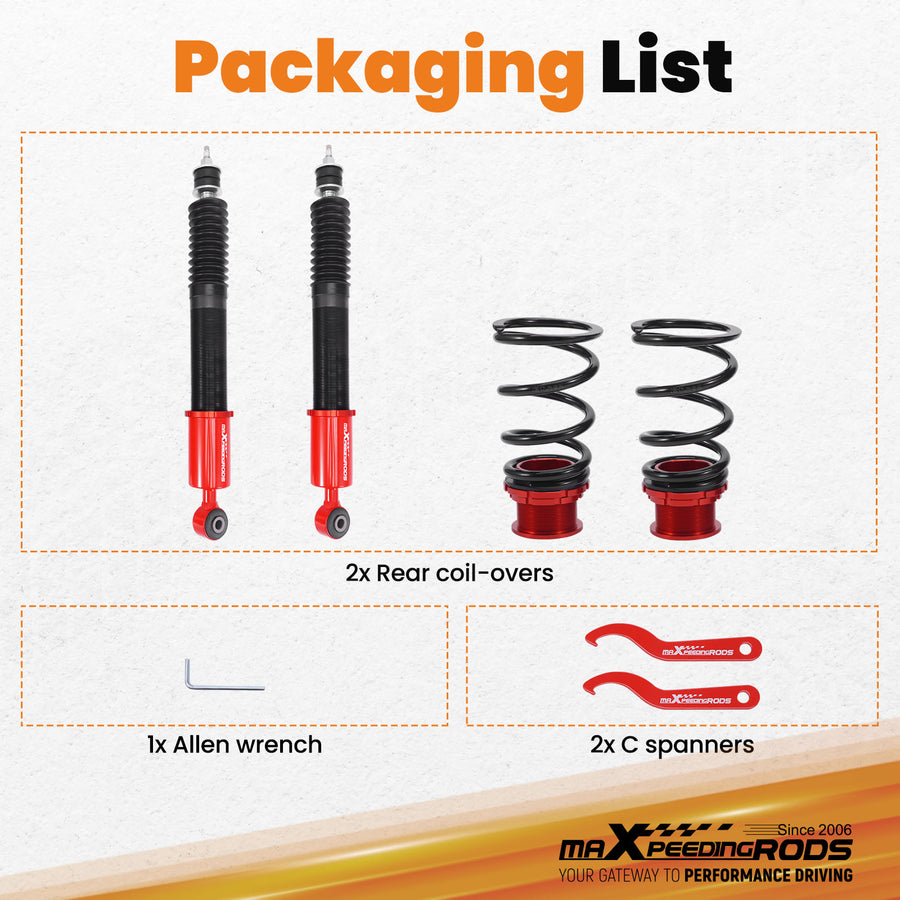 Rear Coilovers compatible for Ford MUSTANG 99-04 Suspension Kit Adjustable Damper