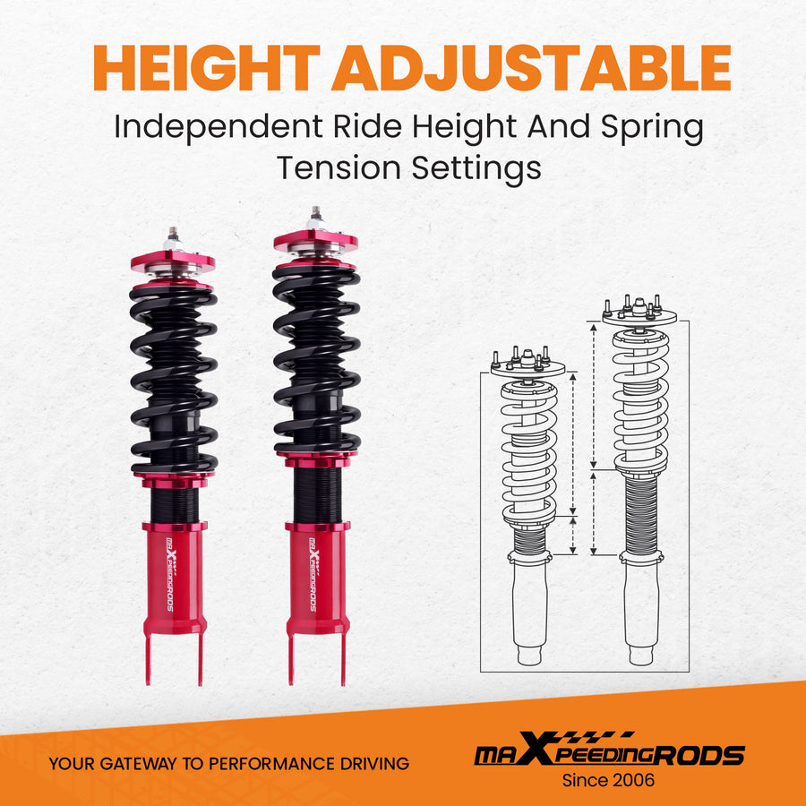 Coilovers Suspension 24 Way Adjustable Damper compatible for NISSAN 370Z Z34 compatible for INFINITI G37