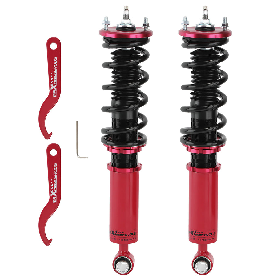 Pair of Rear 24-Way Damper Coilovers Kit compatible for Nissan S13 240SX 1989-1994 2.4L