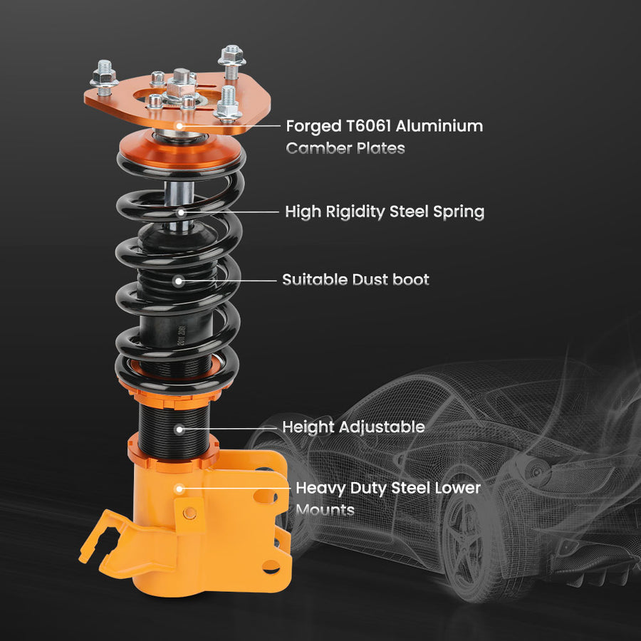 Compatible for Nissan s14 coilovers 240SX Silva 1994-1998 Adj. Height Shocks Coilovers Kits lowering kit