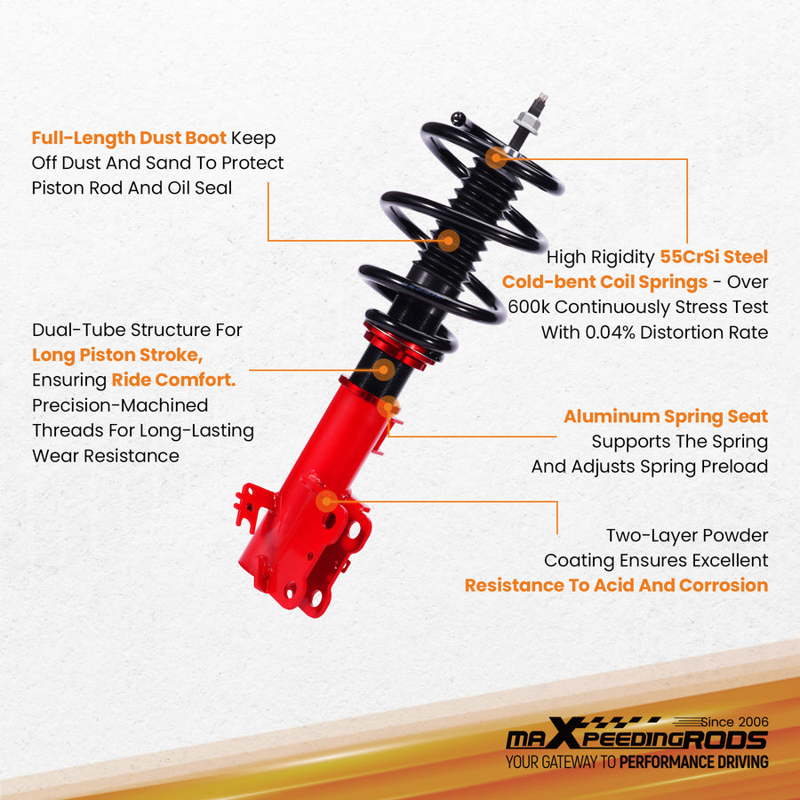 Coilovers Kit (ShocksSprings) Compatible for Toyota RAV4 2019+ Compatible for FWD/AWD