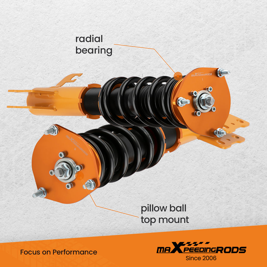 Compatible for Subaru Forester 1998-2002 Complete Adjustable Height Shocks Coilovers Suspension Kit lowering kit