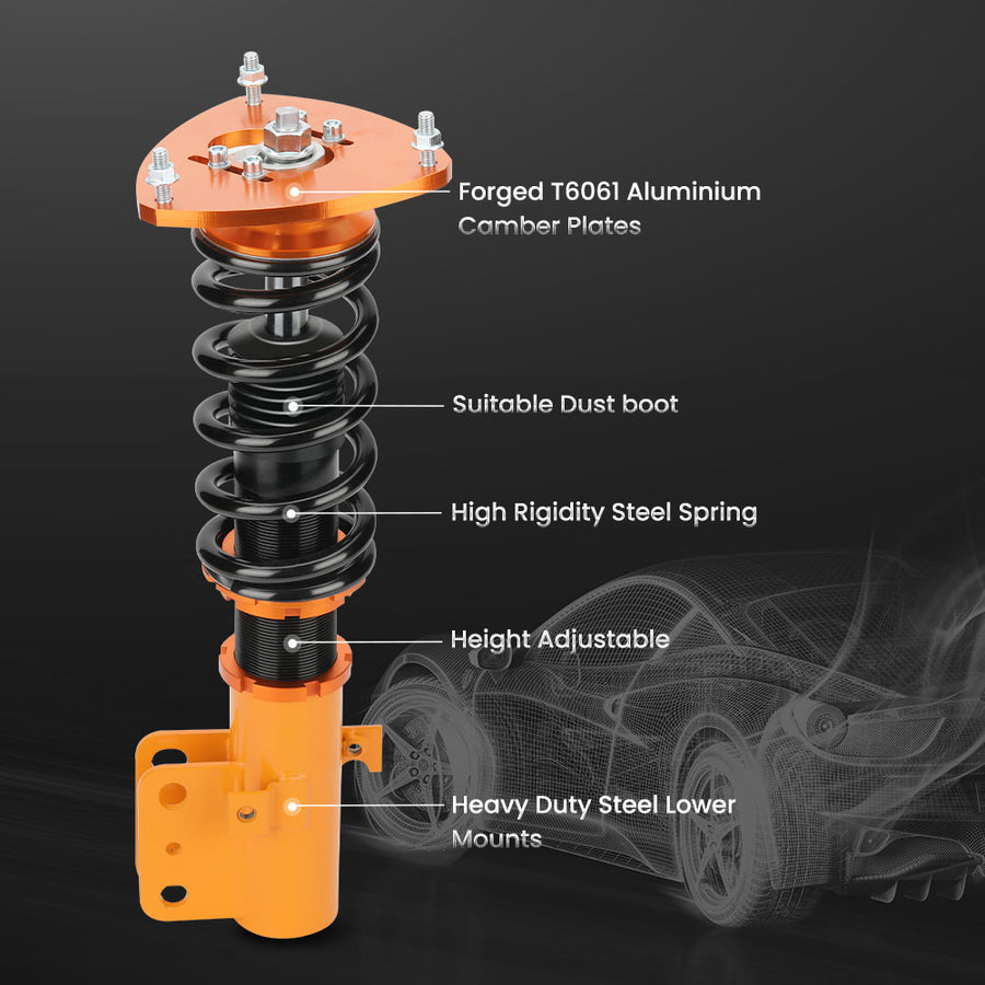 Coilover Suspension Kits compatible for Subaru Legacy 05-09 BL BP Adjustable Height Shocks lowering kit