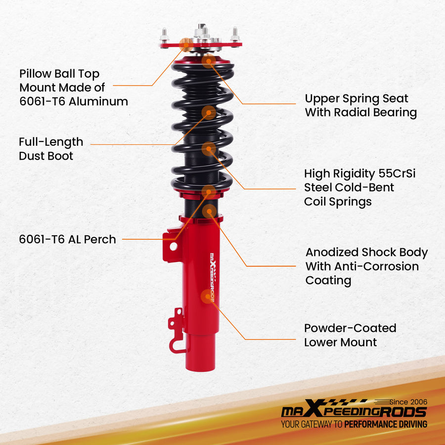 Coilover Suspension Kit compatible for Ford Taurus 1997-2007 Shocks Struts