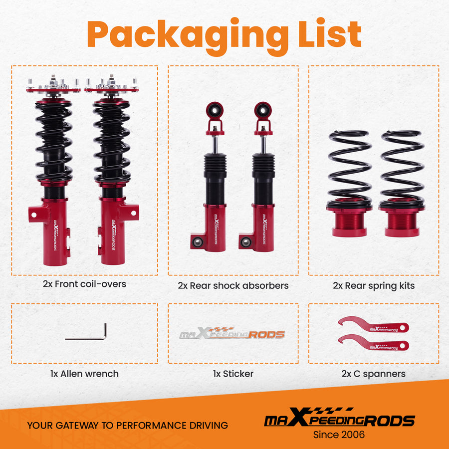 24 Way Damper Coilover Suspension compatible for Hyundai Veloster 2012-2017