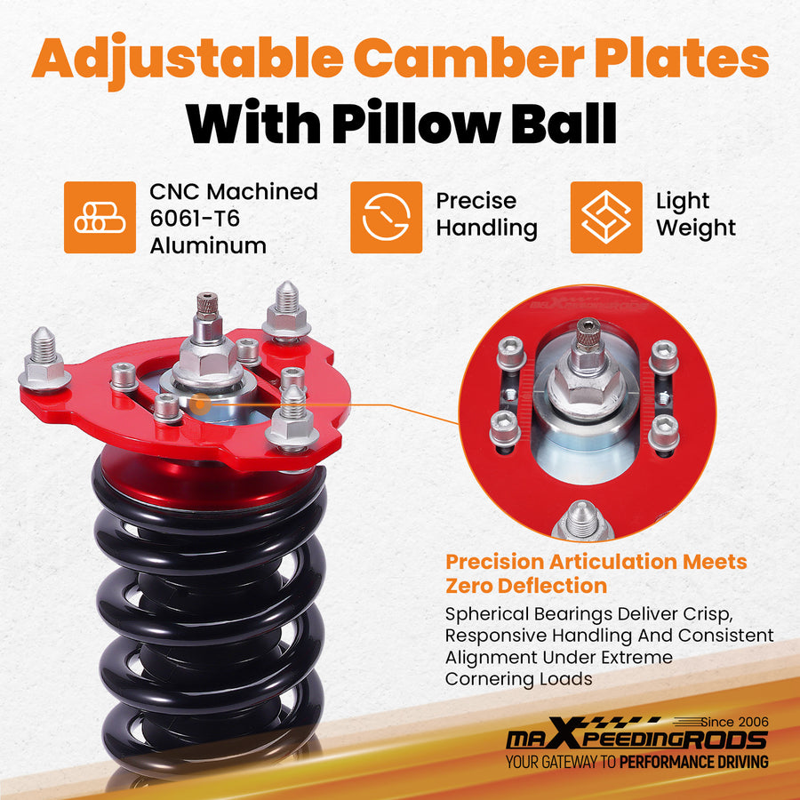 24 Way Adjustable Coilover Kit compatible for Toyota Highlander FWD 08-13