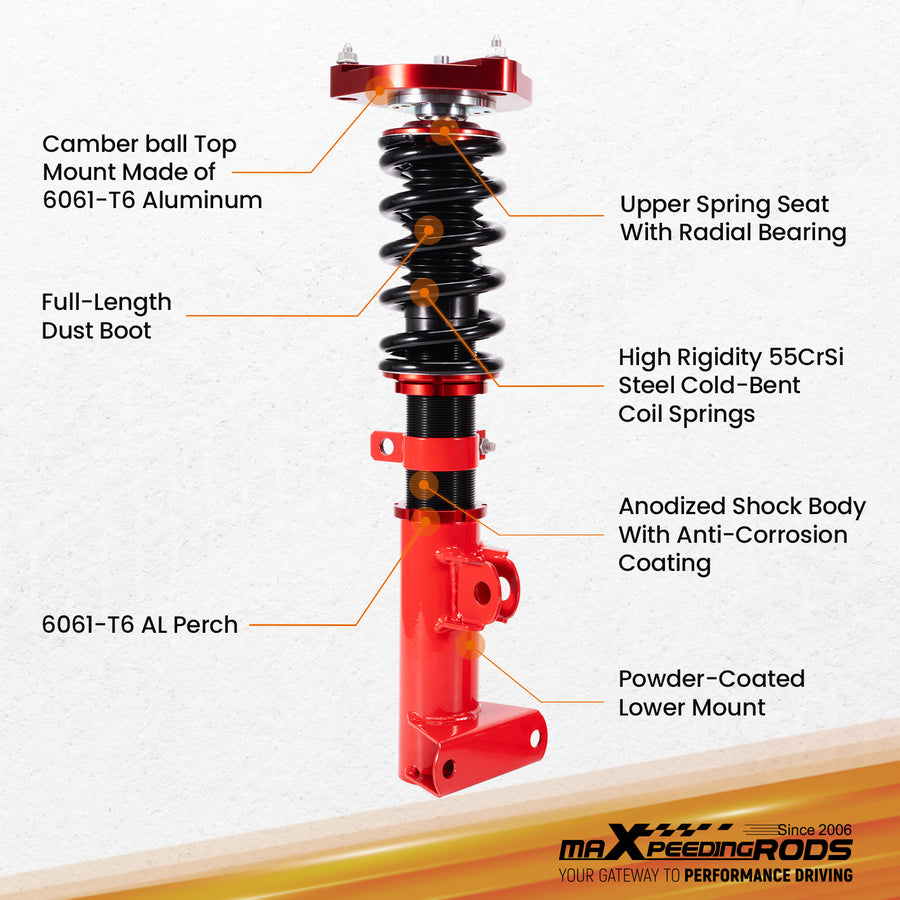 Coilovers Lowering Kit for W204 C180 C250 C300 08-14 RWD Sedan Shocks Absorbers