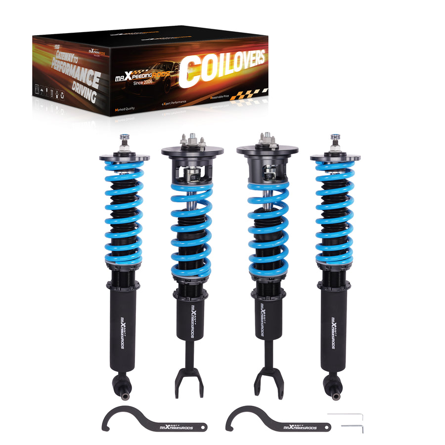 Coilovers 24 Way Adjustable Lowering Kit compatible for Audi A4 B5 compatible for FWD 1995-2001