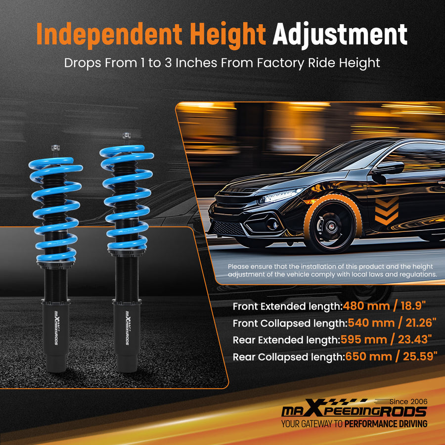 T6 Coilovers Lowering Coils compatible for Audi A6 / A6 Quattro (C8) 2019+